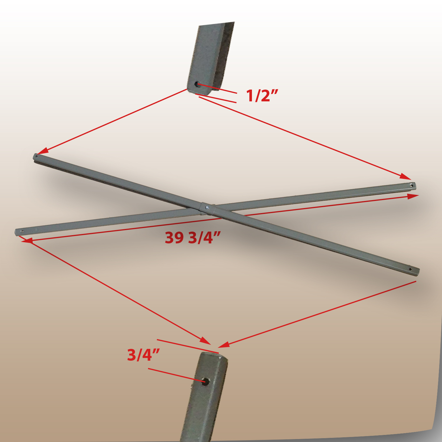 Coleman 13'x13' Straight Leg Instant CanopyGazebo SIDE TRUSS Bar Parts 39 3/4" gallery