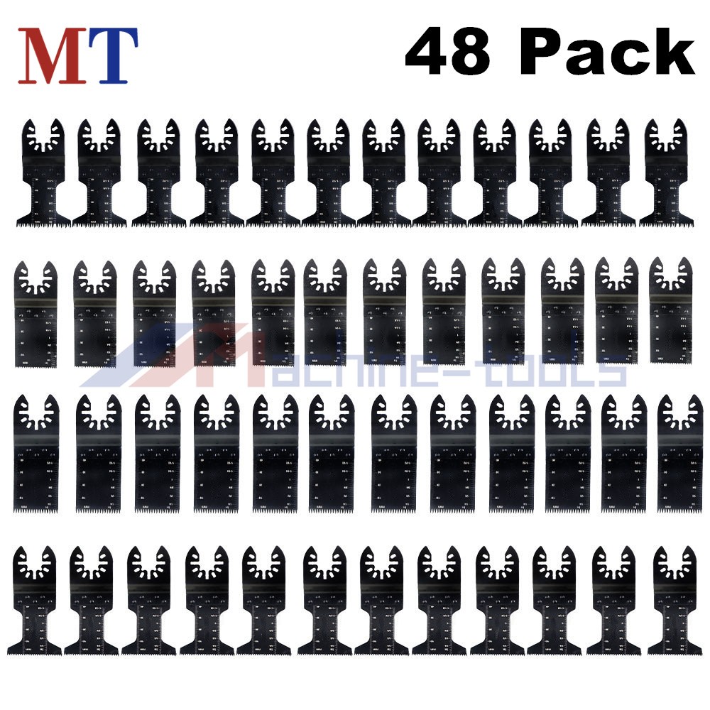48 Pcs Universal Oscillating Multitool Quick Release Saw Blades for Metal Wood gallery