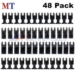 48 Pcs Universal Oscillating Multitool Quick Release Saw Blades for Metal Wood