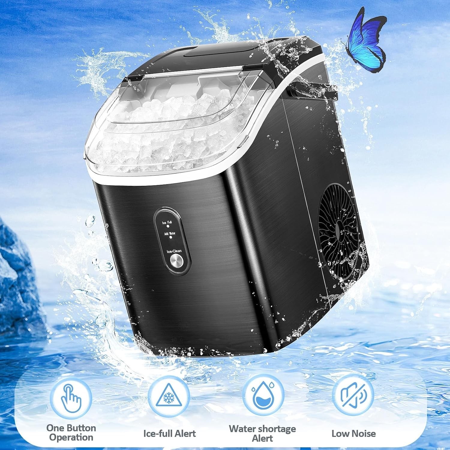 Antarctic Star Nugget Ice Maker Countertop 34 lbs Day gallery