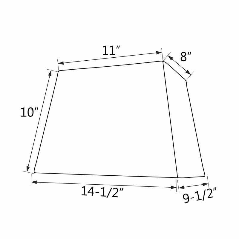 36121 Transitional Rectangle Hardback Shape Spider Construction Lamp Shade In Bl gallery