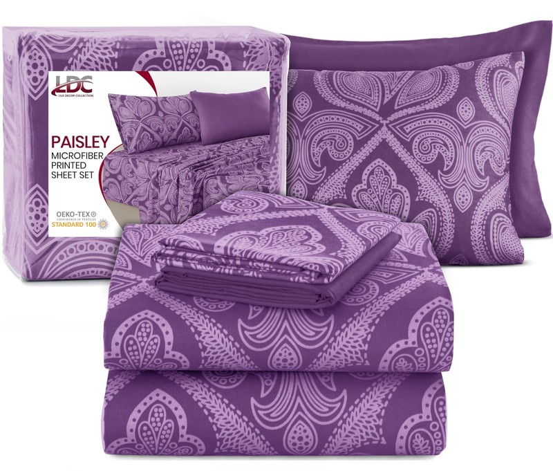 LDC LUX DECOR COLLECTION Bed Sheets - 6 Pc Queen Size Sheets - 1800 Thread Count gallery