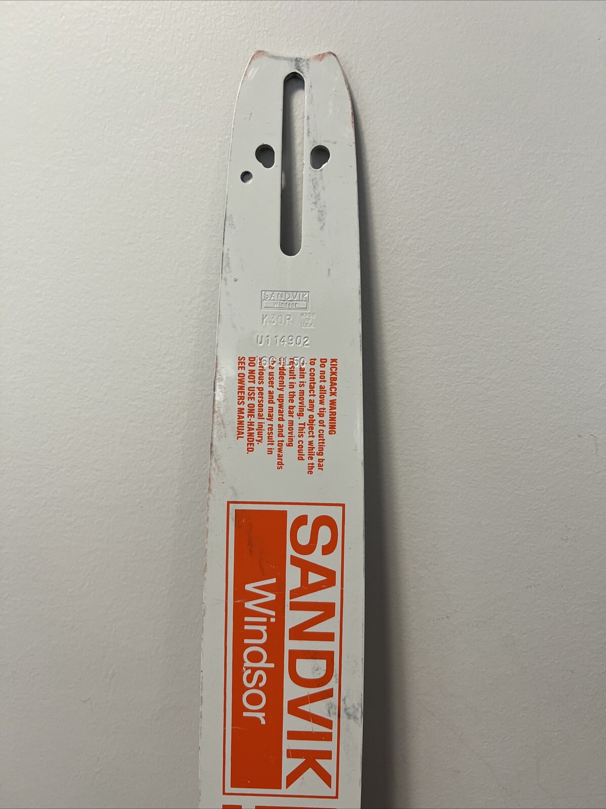 VTG 16” Chainsaw Guide Bar: Sandvik Windsor Dura Tip 16CJL50 K30R, Made In USA gallery