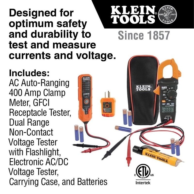 Electrical Testing Kit with Clamp Meter and Non-Contact Voltage Functions gallery