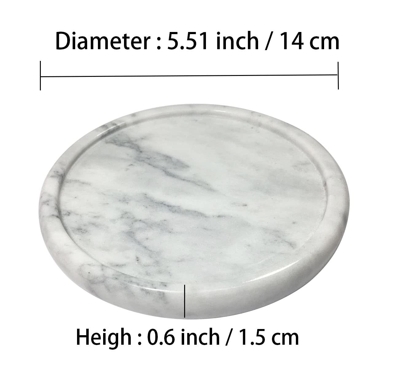Natural Marble Tray Circular Marble Stone Decorative Tray For CounterÂŒjewelr... gallery
