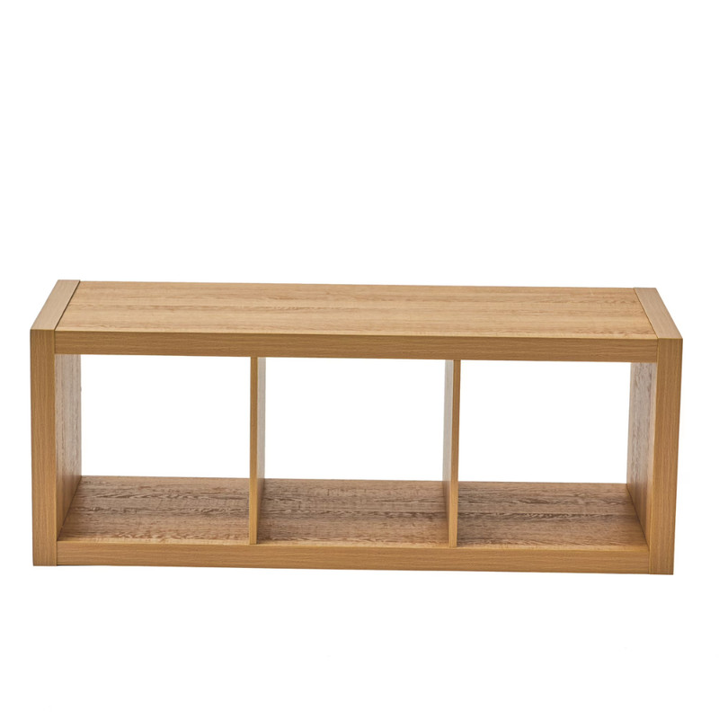 Better Homes & Gardens 3-Cube Storage Organizer, Light Honey, Wooden Bookcase gallery