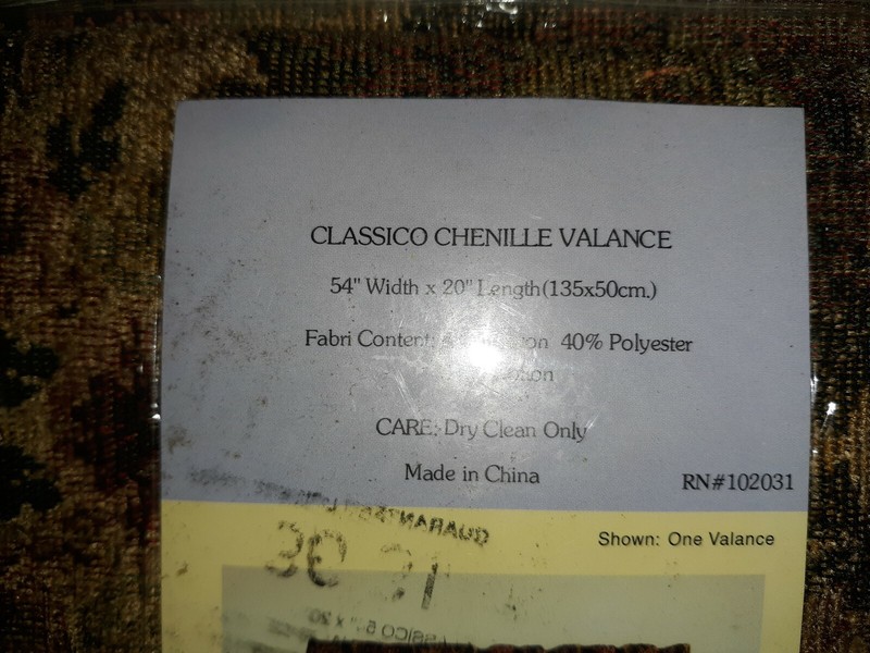 Window Valance One Scalloped Valance 54 Width 20 length New In The Package 54x20 gallery