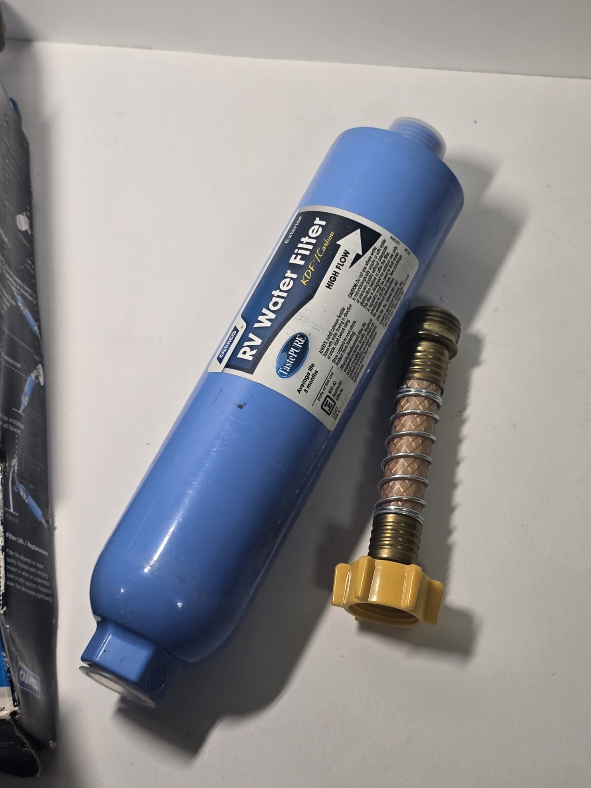 Camco Tastepure RV Inline Water Filter with Hose Protector Made in USA gallery