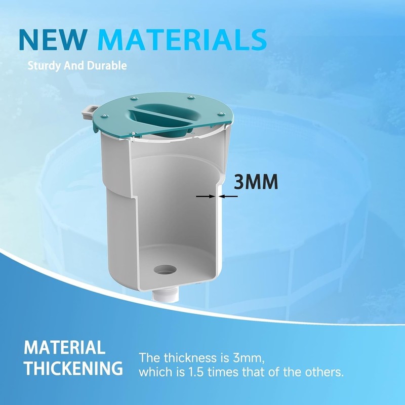 Automatic Surface Pool Skimmer - Floating Debris Catcher for Above Ground Pools gallery
