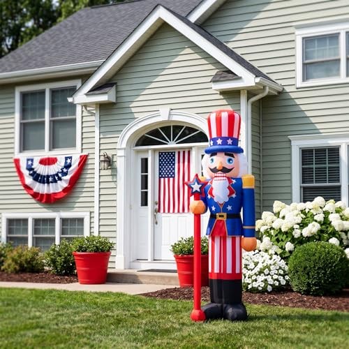5 ft Independence Day Inflatable Nutcracker Outdoor Decoration, Giant Blow up gallery