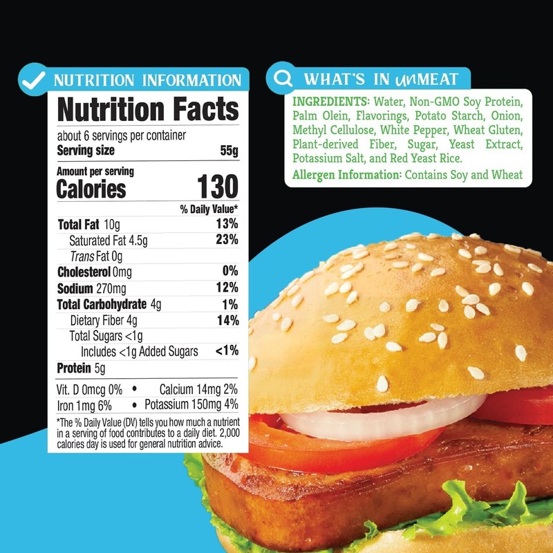 unMEAT Luncheon Meat, Classic Style Plant Based Meat (11.6 oz) 3, 6 or 12 Pack gallery