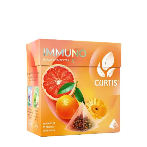 Curtis Black Tea IMMUNO with GRAPEFRUIT 15 Tea Bags Made in Russia gallery