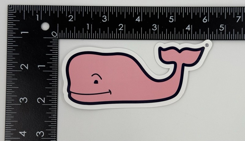 Vineyard Vines Plain (No Theme) Pink Whale Sticker Decal New gallery