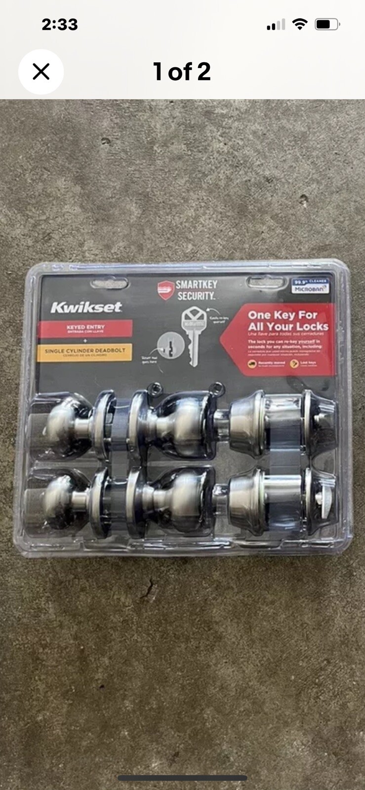 Kwikset Nickle Exterior Single Cylinder Deadbolt Multi Pack. 1 Set 4 Locks. NEW gallery