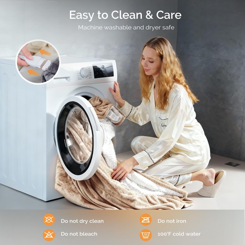 Heated Electric Blanket King Size Dual Control 10 Heat gallery