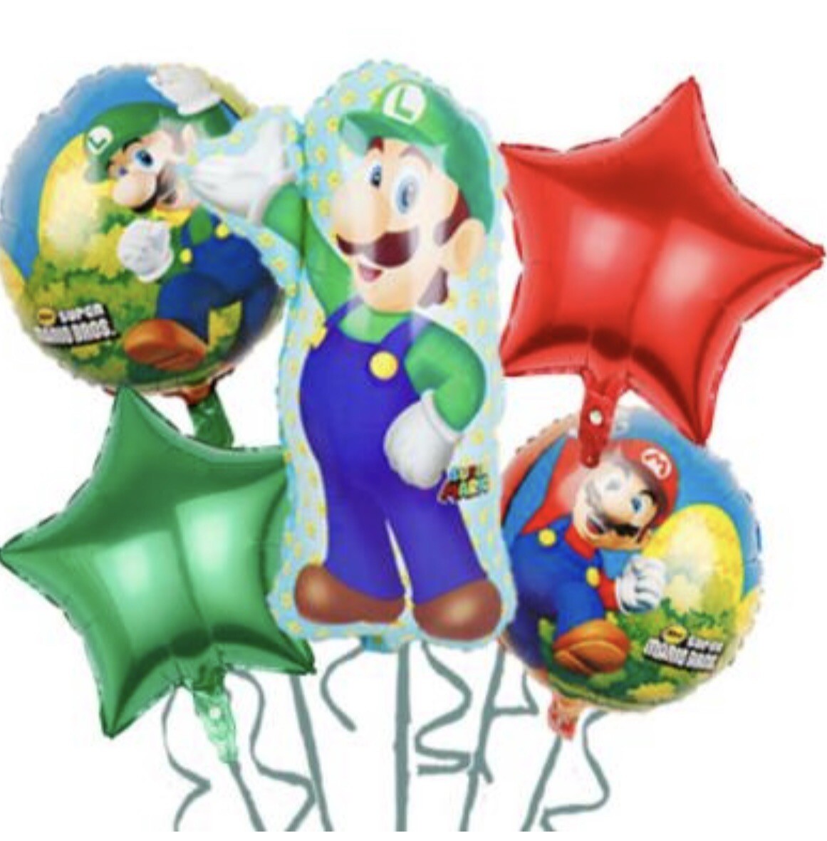(10PCS ) Birthday Balloons Video Game Balloon Mario Bros Balloons Luigi Balloons gallery