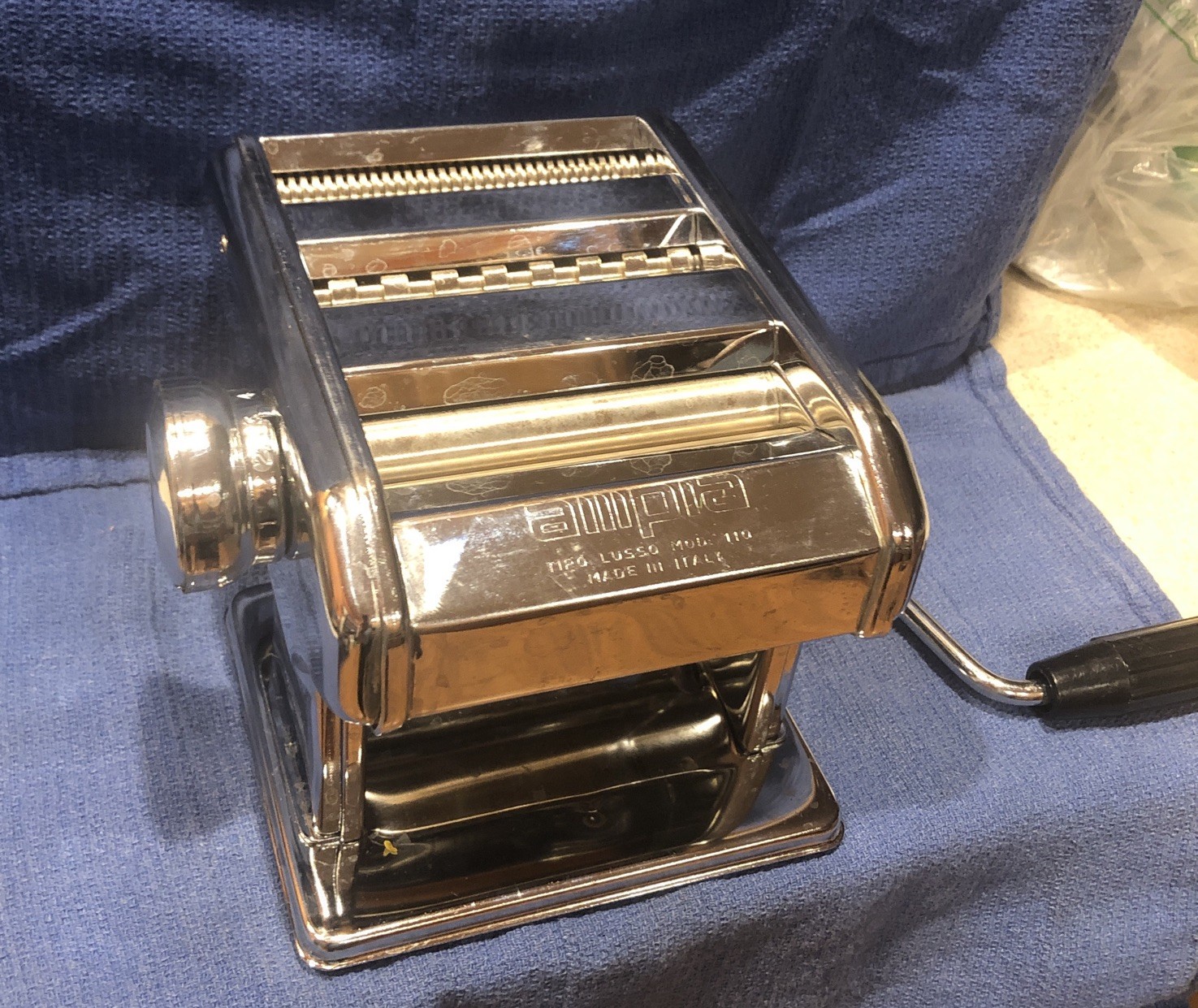 Marcato Ampia Tipo Lusso Pasta Machine Manual Stainless Steel - No Clamp gallery