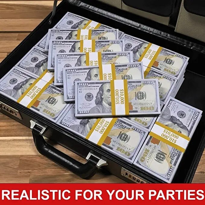 $100 Dollar Bills Prop Motion Picture Money $10,000 Dollars Total FAKE USA SHIP gallery