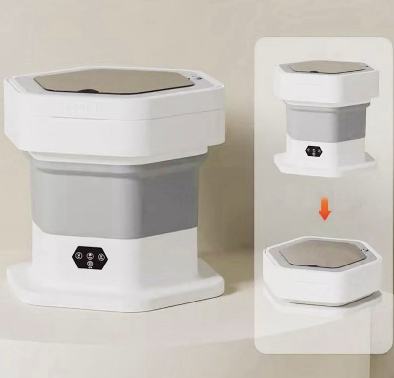 Portable Foldable Mini Top-Loading Washing Machine w/ Drain Hose gallery