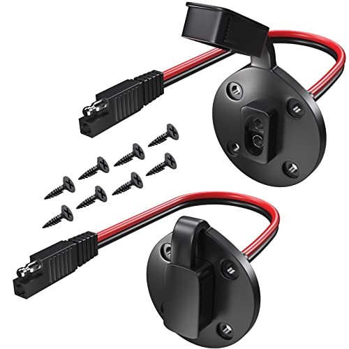 SAE Power Socket Sidewall Port - 2 Pack - Weatherproof - Quick Connect Solar gallery
