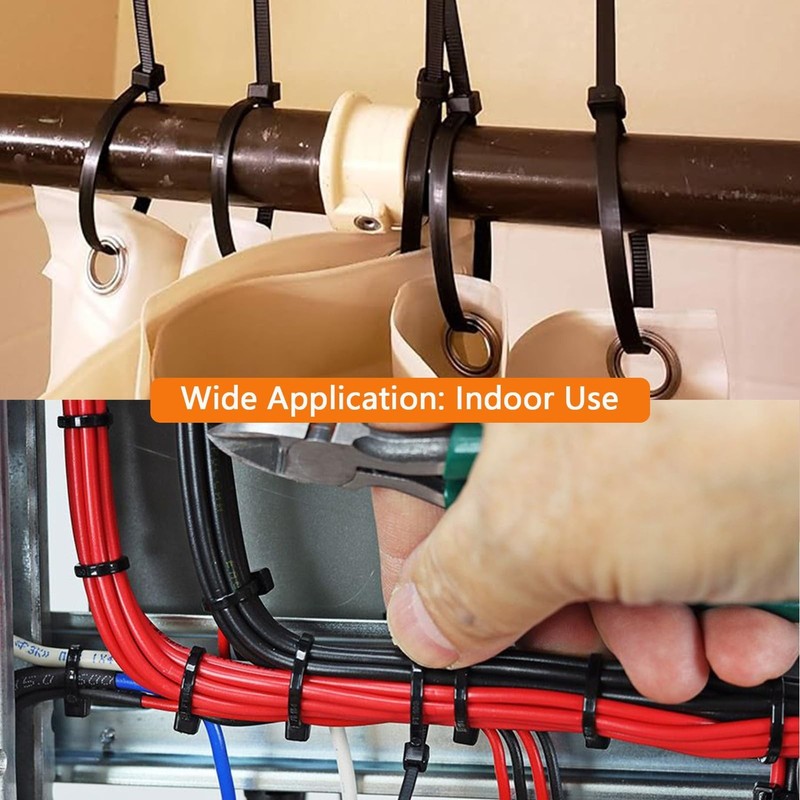 500Pcs Zip Ties Assorted Sizes Black Zip Ties with Screw Hole 100Pack 4/6/8/1... gallery