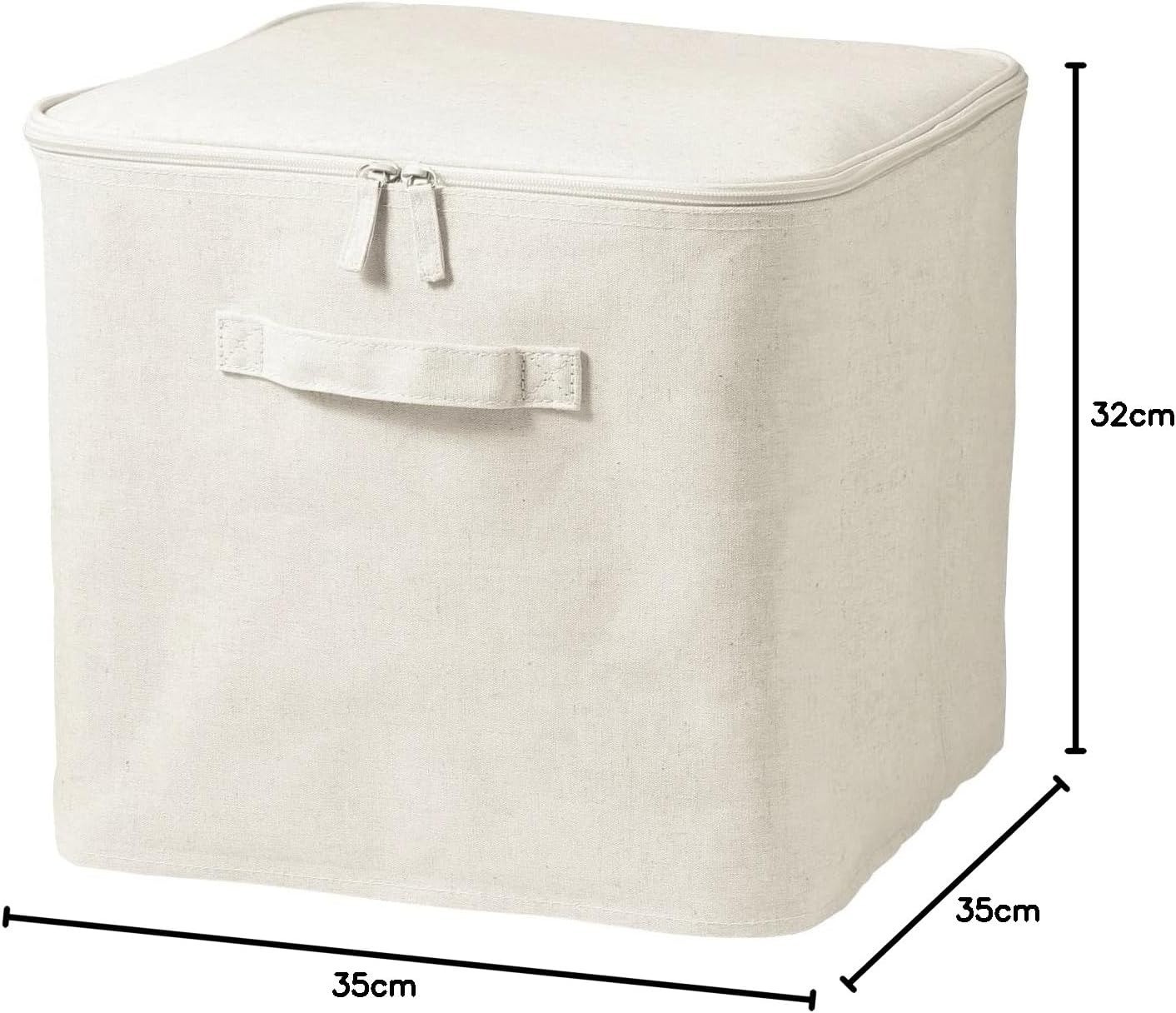 Fabric Softbox, Polyester Linen, Square Box w/Lid, 35 x 35 x 32cm, Brand "New" gallery