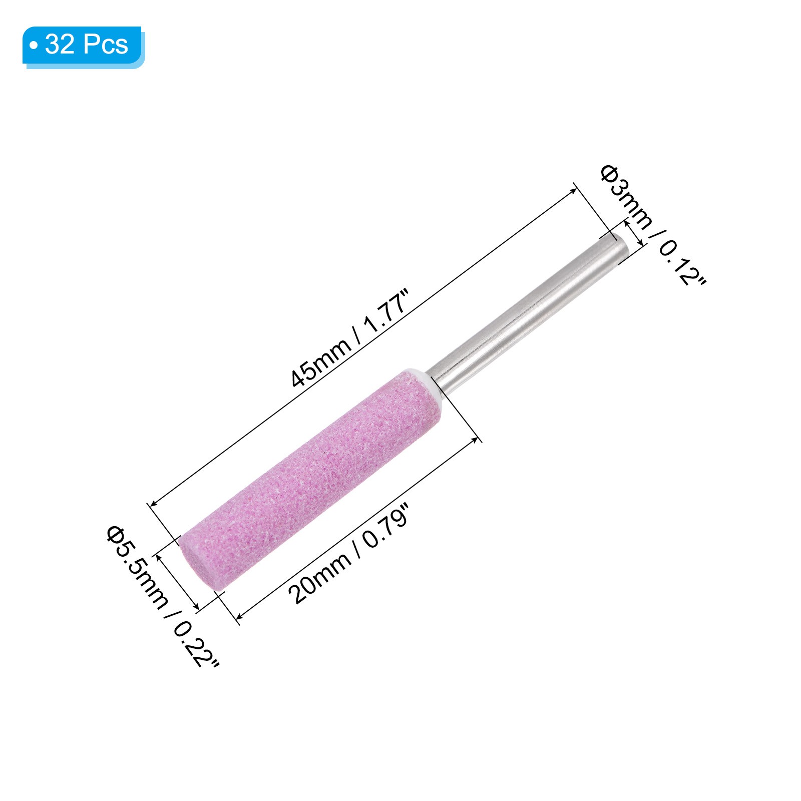 7/32" Diamond Chainsaw Sharpener Sharpening Stone Grinding File Pink 32Sets gallery