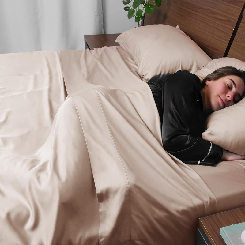 Cooling Sheets Split King Size Sandy - Rayon Derrived from Bamboo, Luxury Hotel gallery