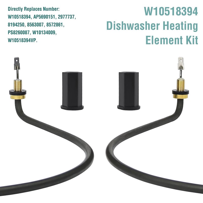 W10518394, Dishwasher Heating Element for Roper, Kenmore, Whirlpool gallery