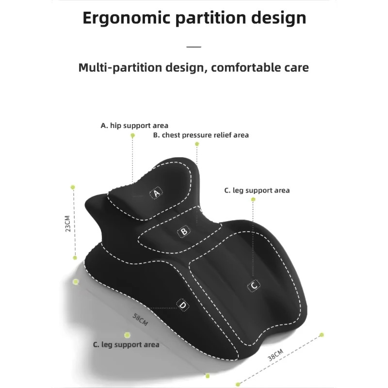 Multi-Positional Wedge Pillow Memory Foam Ergonomic Prone Pillow with Removable gallery