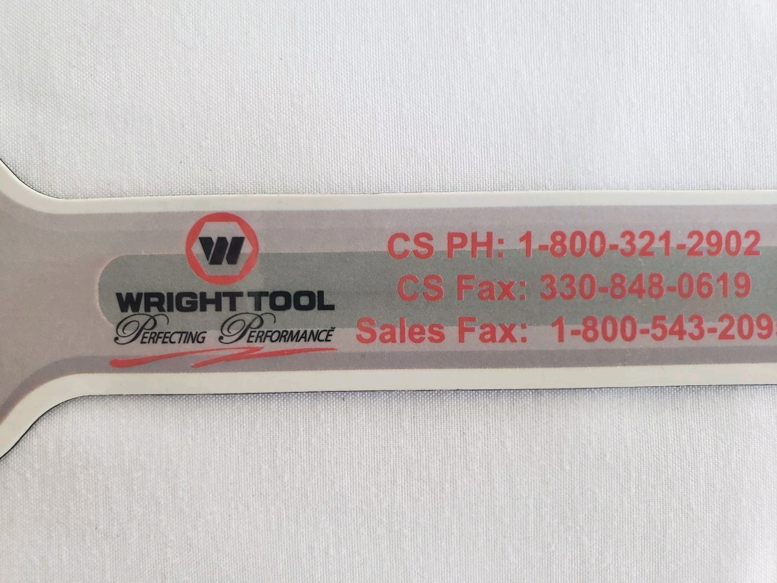 Wright Tool Wrench Magnet Tool Box Refrigerator Magnet 8" NEW gallery