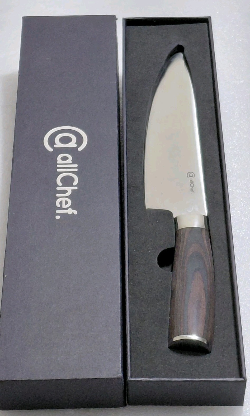 allChef® Professional Ultra Sharp Carbon Chef Knife Pakkawood Handle / End Cap gallery