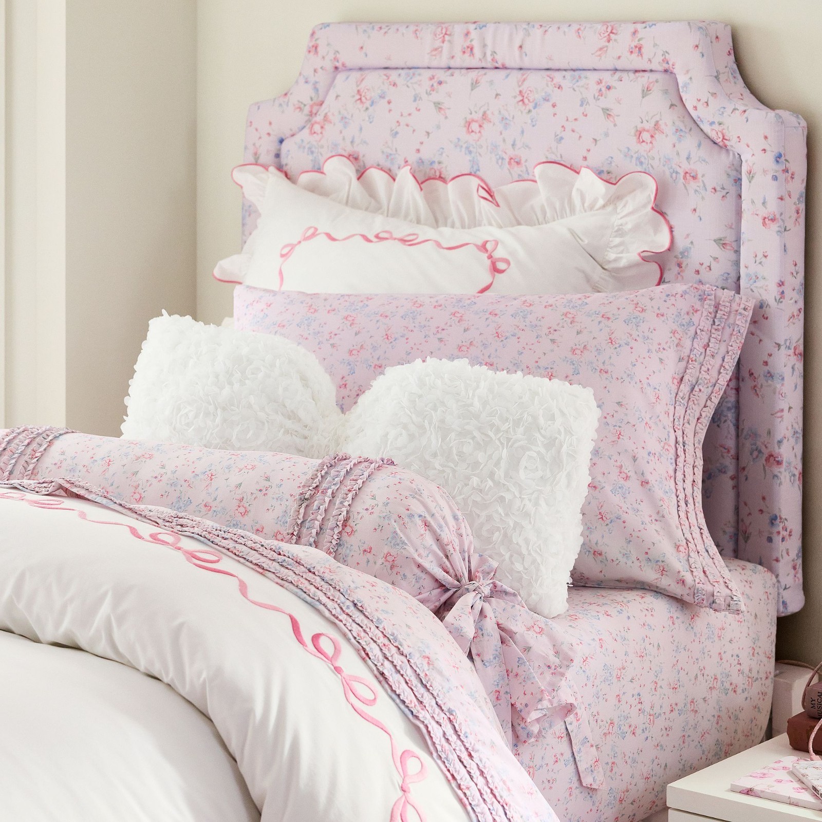 Pottery Barn LoveShackFancy Windsor Rose Sheet Set Twin NEW gallery