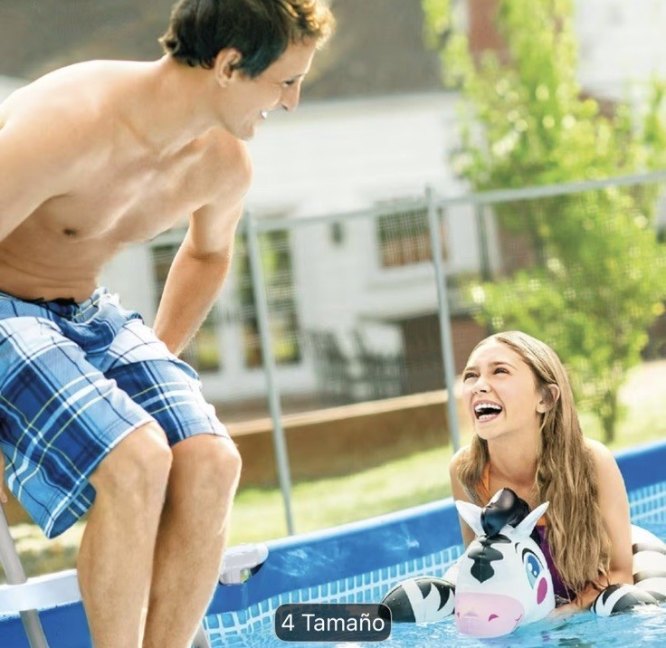 Intex Rectangular Frame Pool Blue Easy Assembly PVC/Polyester Liner gallery