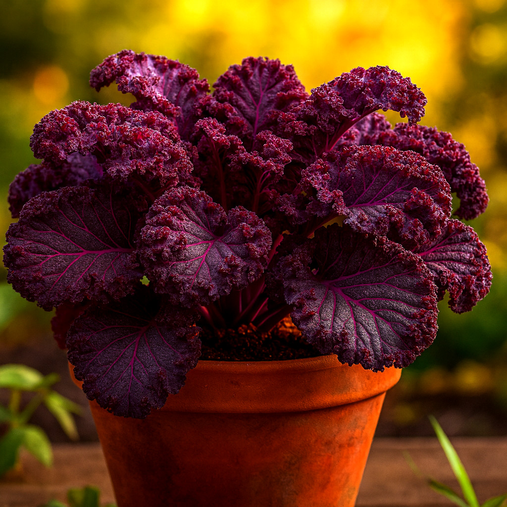 300+ KALE ORNAMENTAL BORECOLE RED SEEDS AUTUMN GARDEN BEAUTIFUL DEER RESISTANT gallery