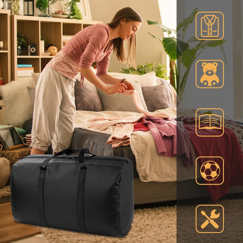 2 Pack 96L Extra Large Moving Bags with Zippers & Carrying Handles for Storage gallery
