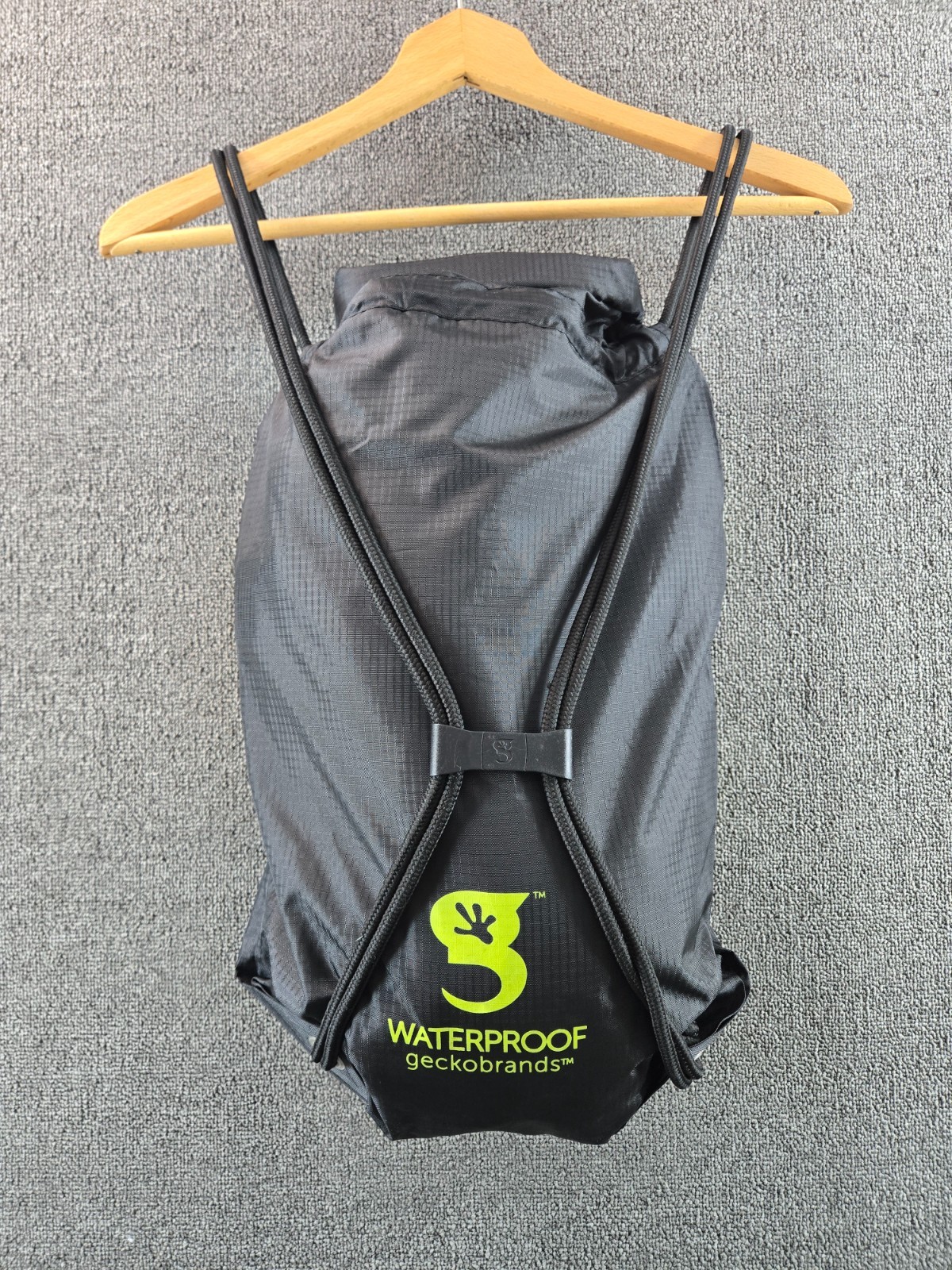 Gecko Brands Waterproof Backpack Black 10L Drawstring Roll Down Top 3