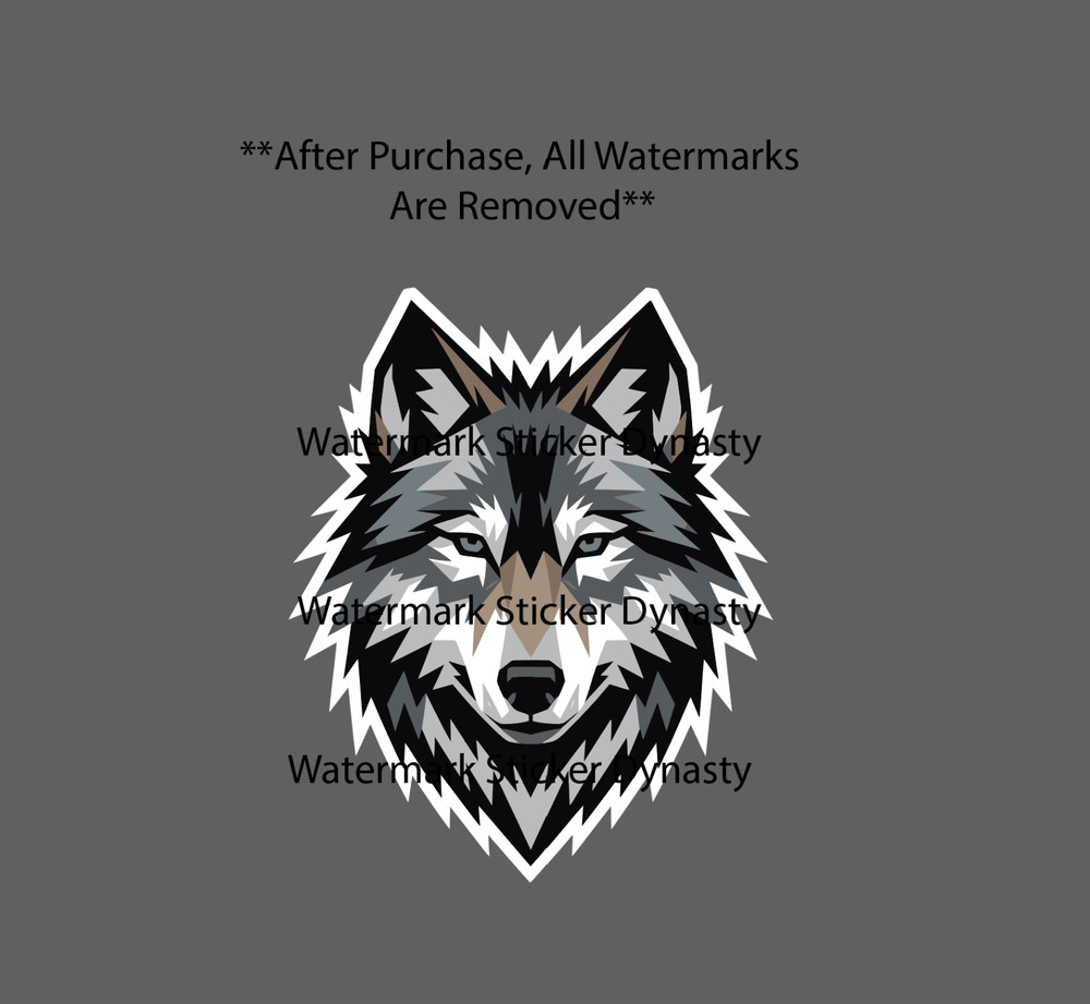 Wolf Geometric Sticker Waterproof Decal Animal Outdoor Nature Wildlife Gift NEW