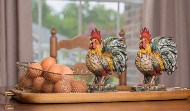 Decorative Roosters/Bookends, 2 Pc Set, Farmhouse Decor, HANDMADE IN USA gallery