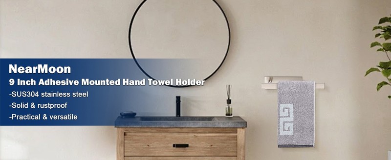 Hand Towel Holder/Towel Ring Strong Hold Self Adhesive Bathroom gallery