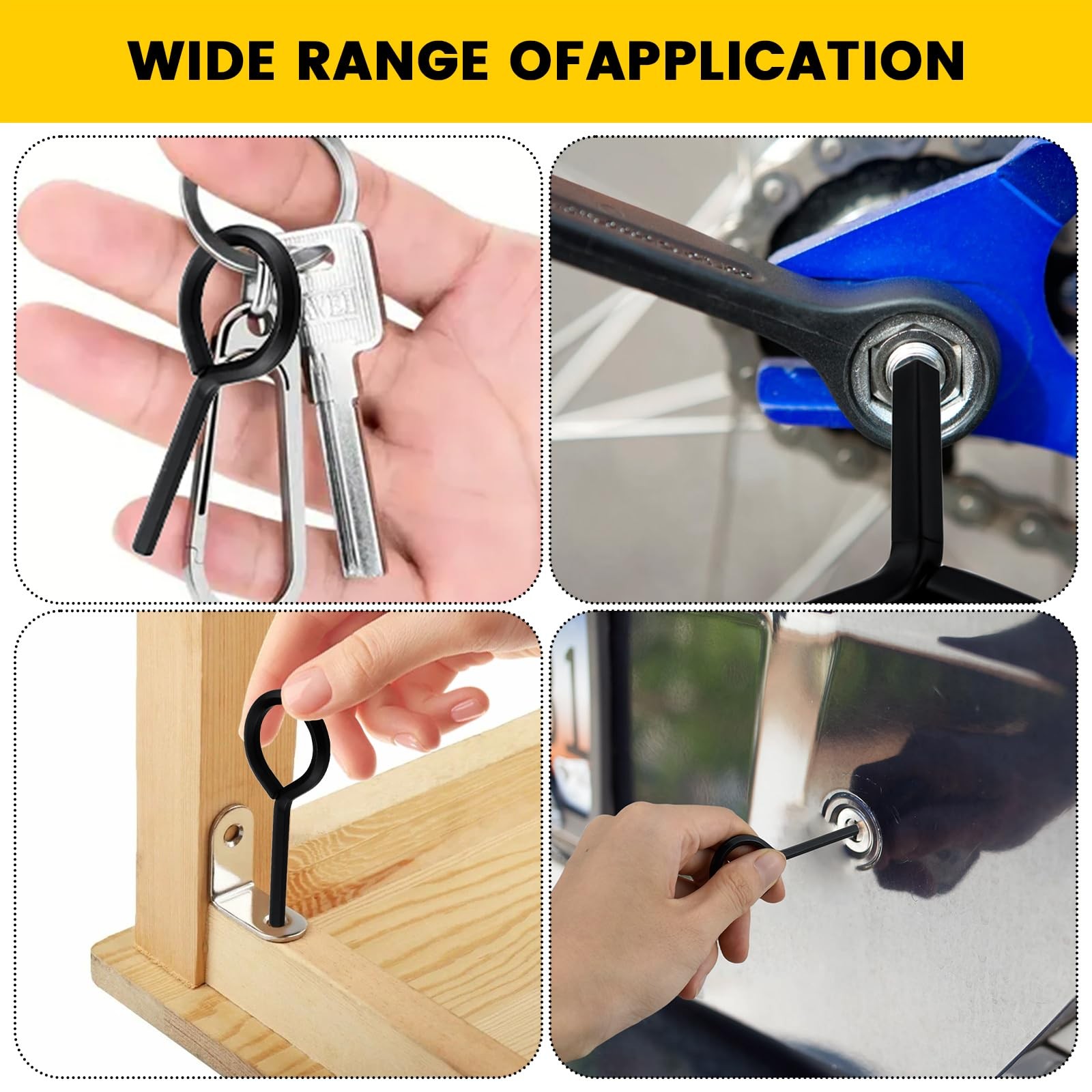 15Pcs 5/32 Inch Allen Wrench - Standard Hex Dogging Key with Full Loop, Metal Al gallery
