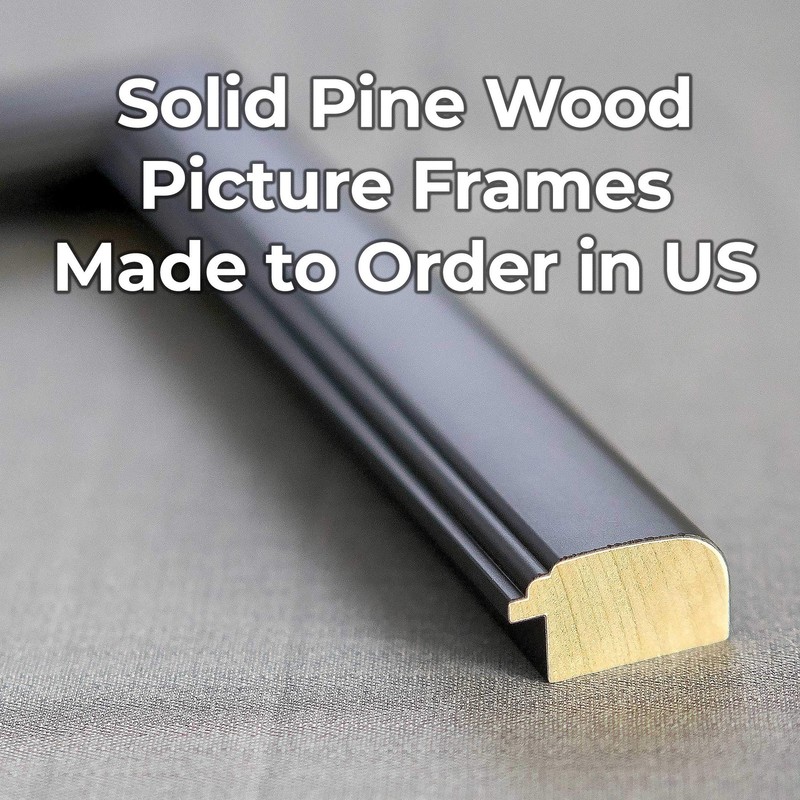 32x40 Frame Black Picture Frame - Complete Modern Photo Frame Includes UV Acryli gallery