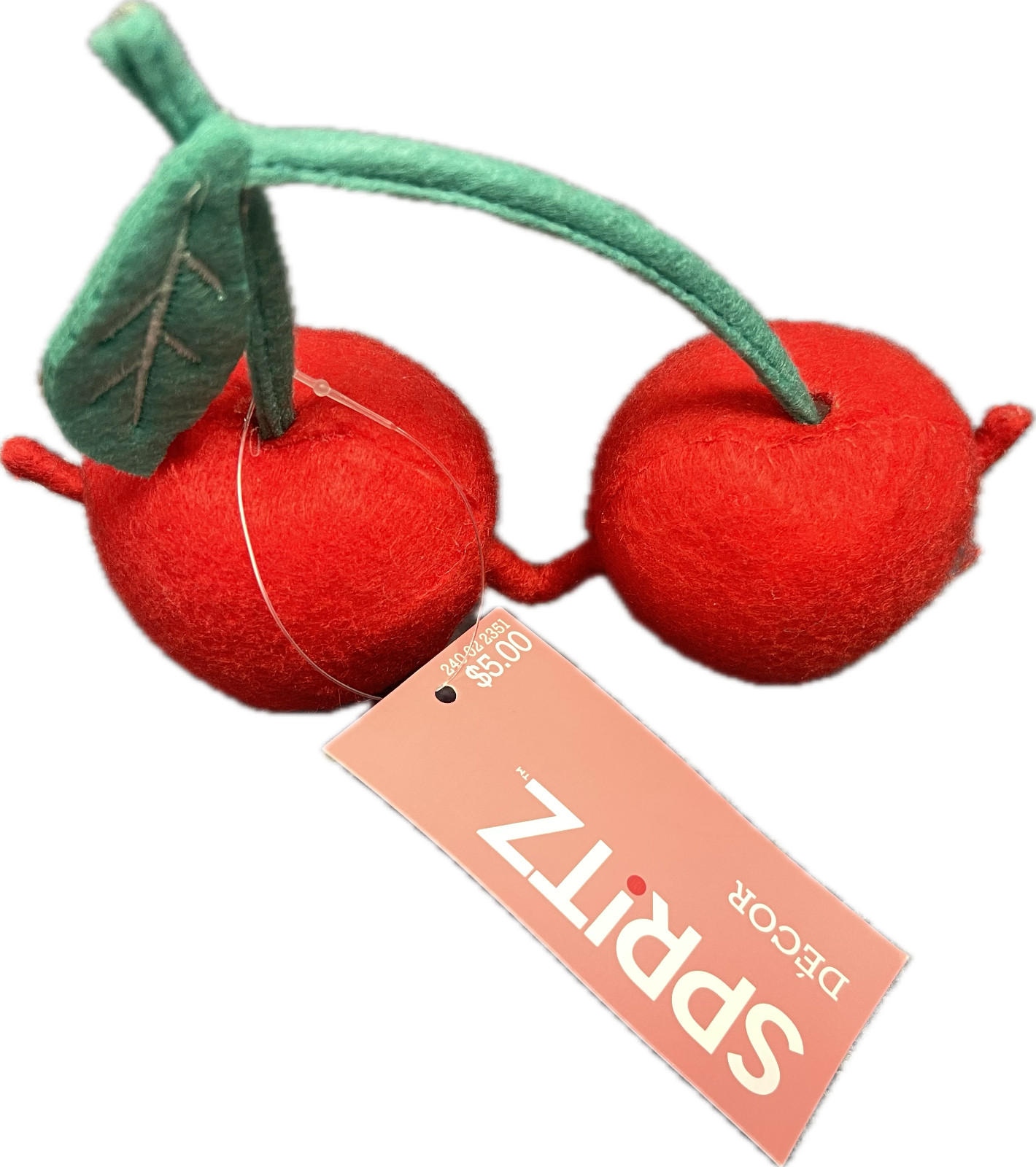 Target Spritz Valentine’s Day Red Cherries Felt Fabric Duo Decor NEW WITH TAG! gallery