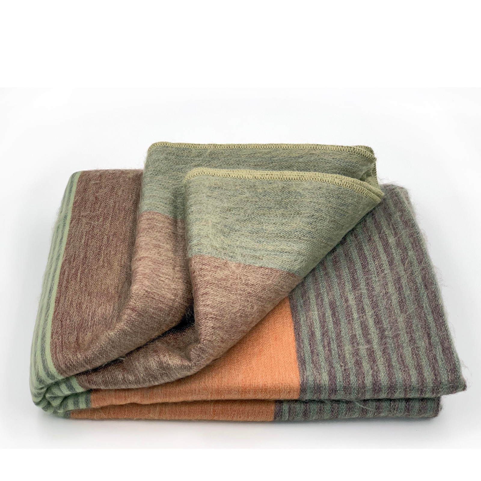 SOFT & WARM STRIPED ALPACA LLAMA WOOL BLANKET PLAID 90"x70" QUEEN BED SOFA COUCH gallery
