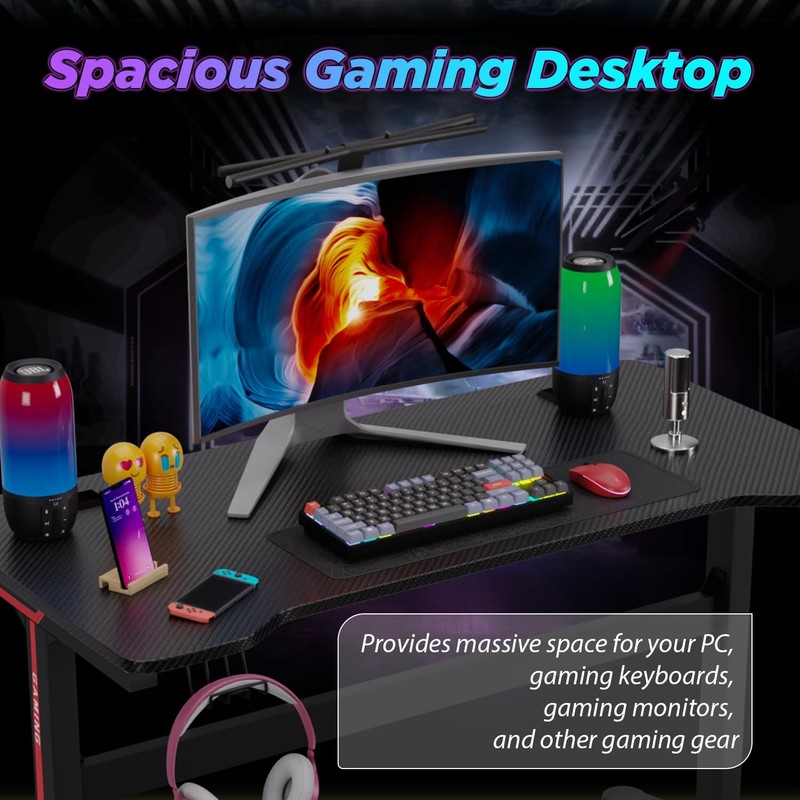 FDW 47 Inch Computer Desk Gaming Desk Writing Desk Office Desk Student PC Desk E gallery