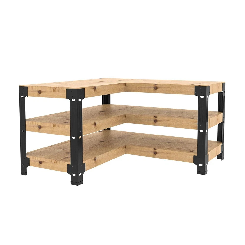 Universal Steel Workbench Kit 5 Legs L Shaped Heavy Duty Work Bench Garage gallery