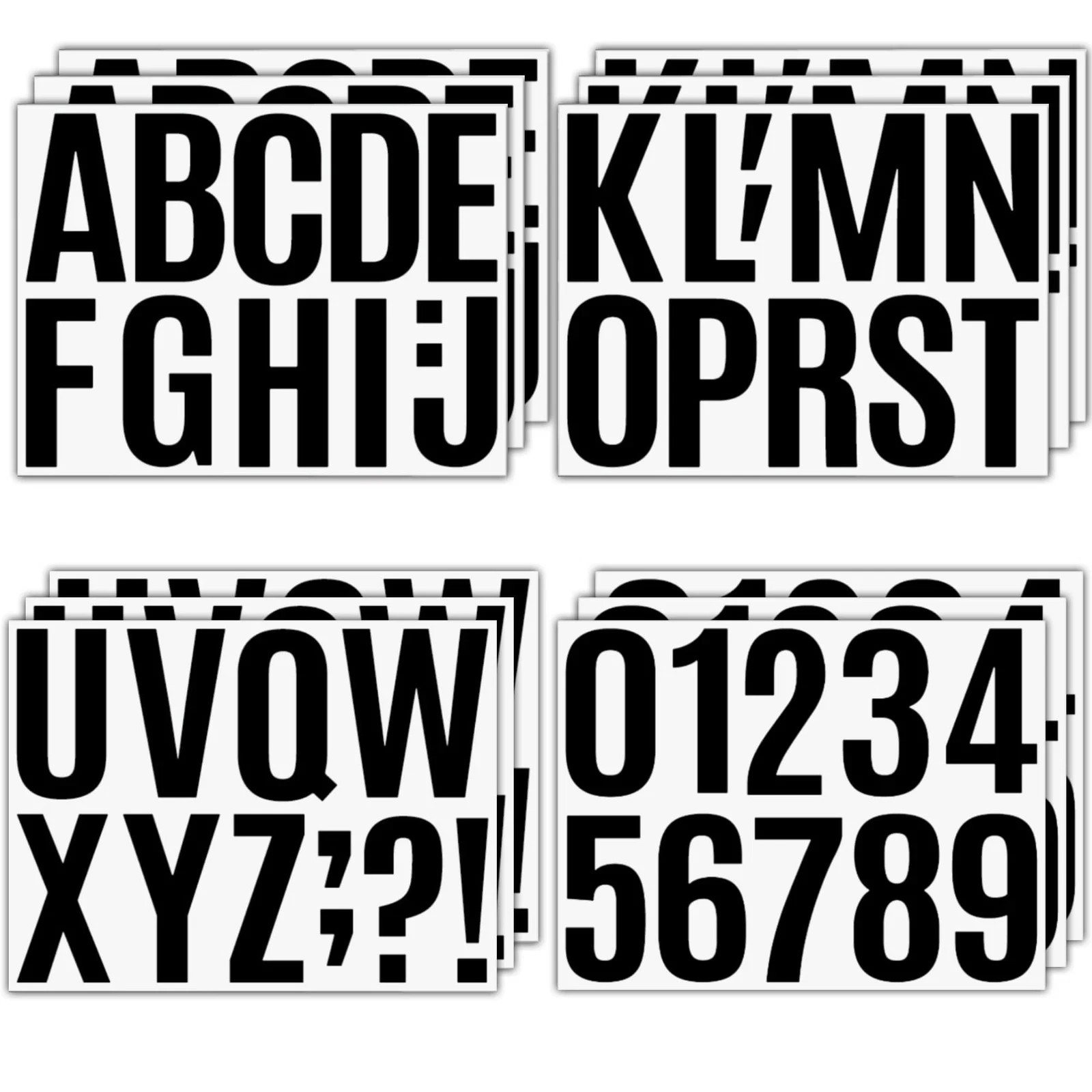 15 Sheets Large Self Adhesive Vinyl Letters Numbers Kit 4 Inch Mailbox Numbers gallery