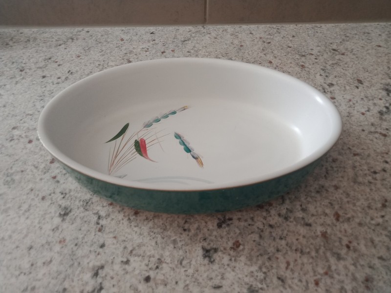 Denby. Greenwheat. Deep Oval Dish. (21.5cm x 14.5cm X 5cm). Made In England. gallery