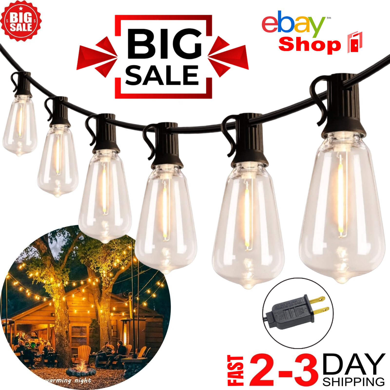 50 FT - 100 FT, String Lights for Outside, 110-130V, Outdoor Lights String Water gallery
