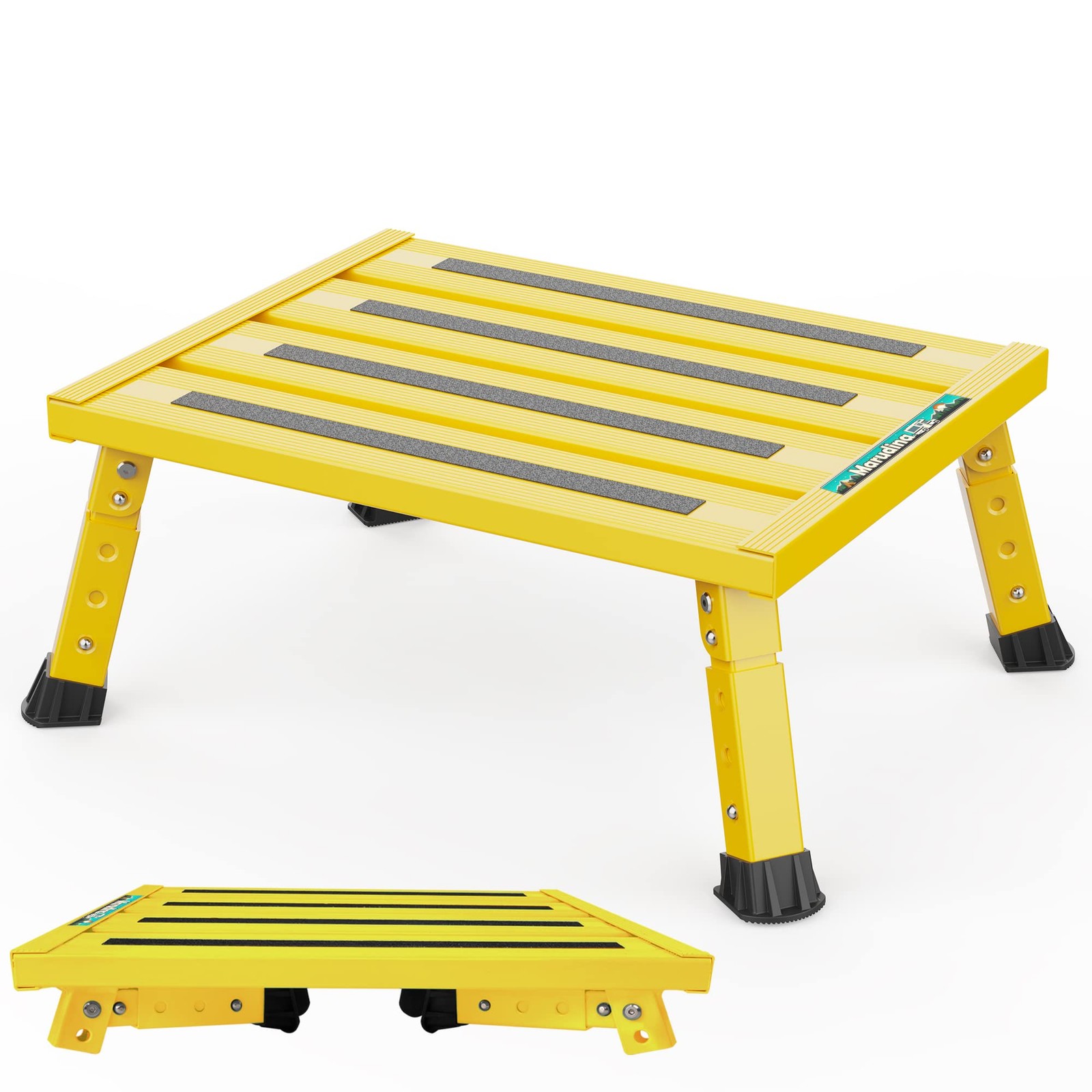 Marudina Large Platform RV Steps, 3Level Adjustable Height Aluminum Folding S... gallery